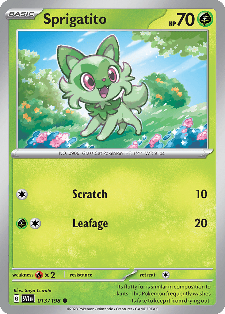 Sprigatito Scarlet & Violet card
