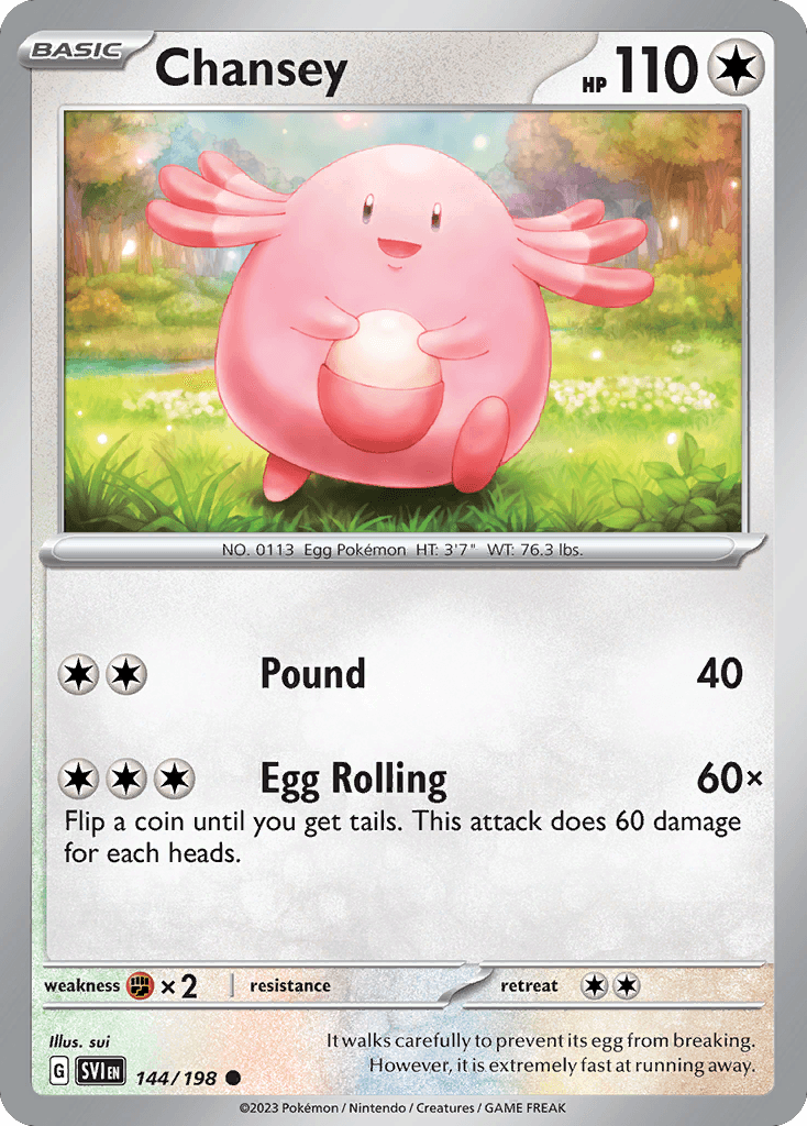 Chansey Scarlet & Violet card