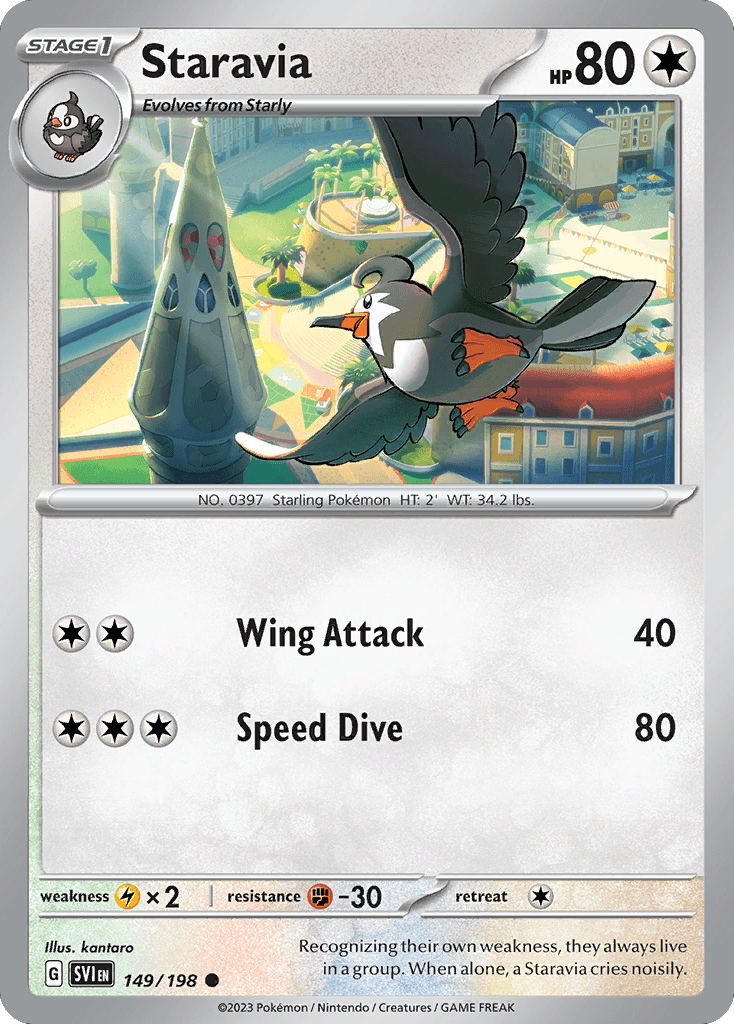 Staravia Scarlet & Violet card