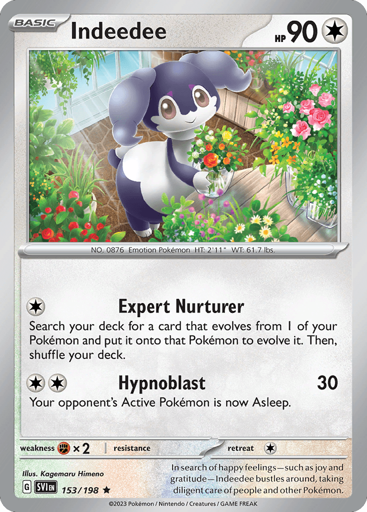 Indeedee Scarlet & Violet card