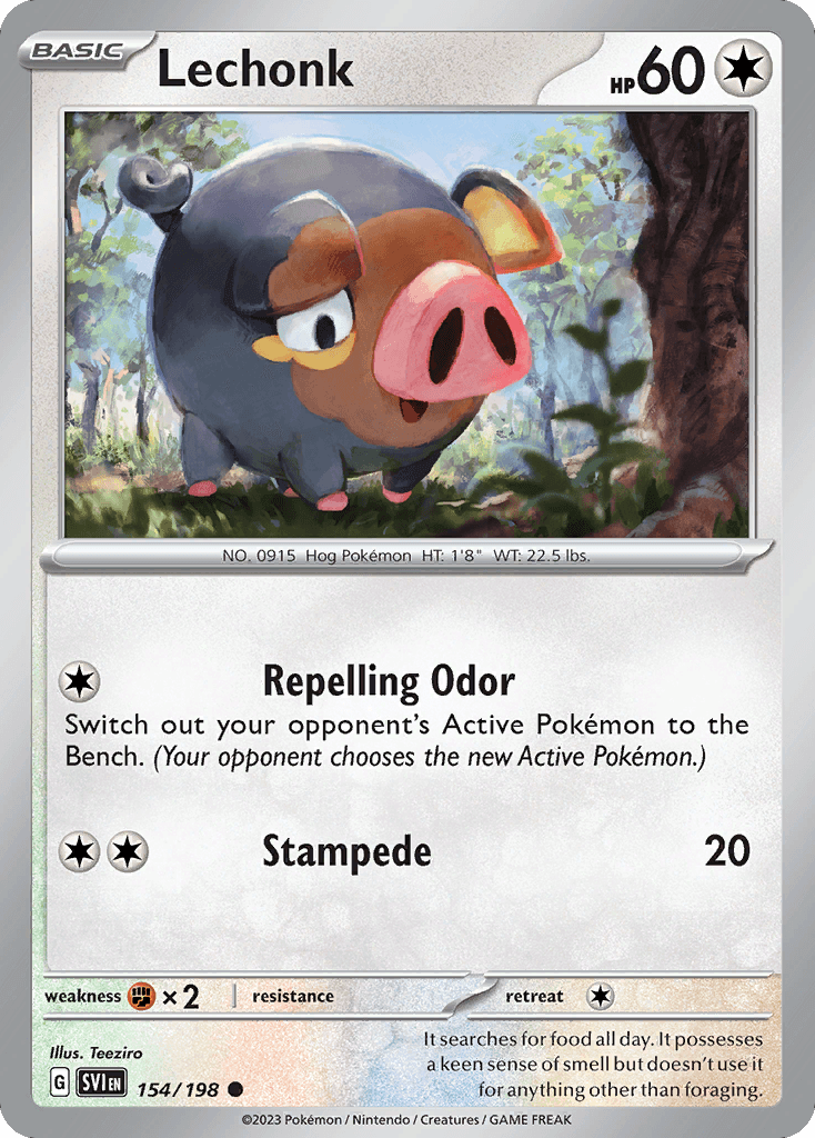 Lechonk Scarlet & Violet card