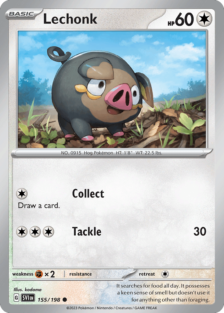 Lechonk Scarlet & Violet card