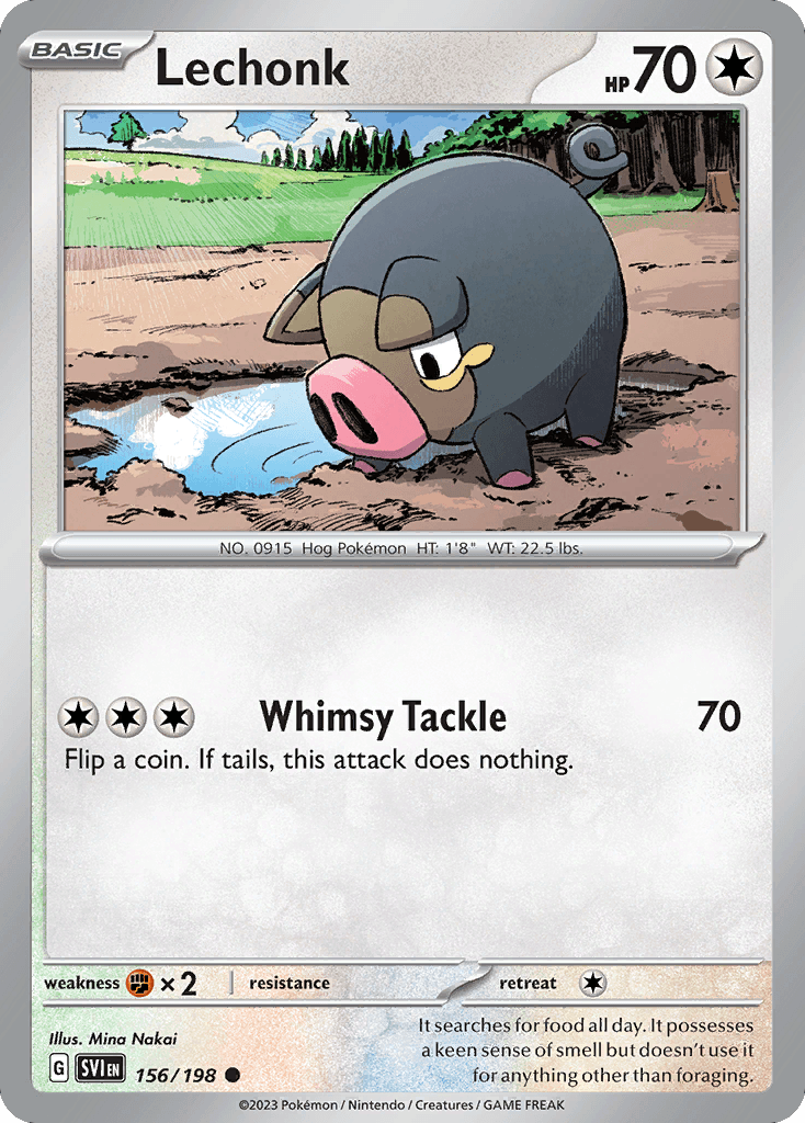 Lechonk Scarlet & Violet card