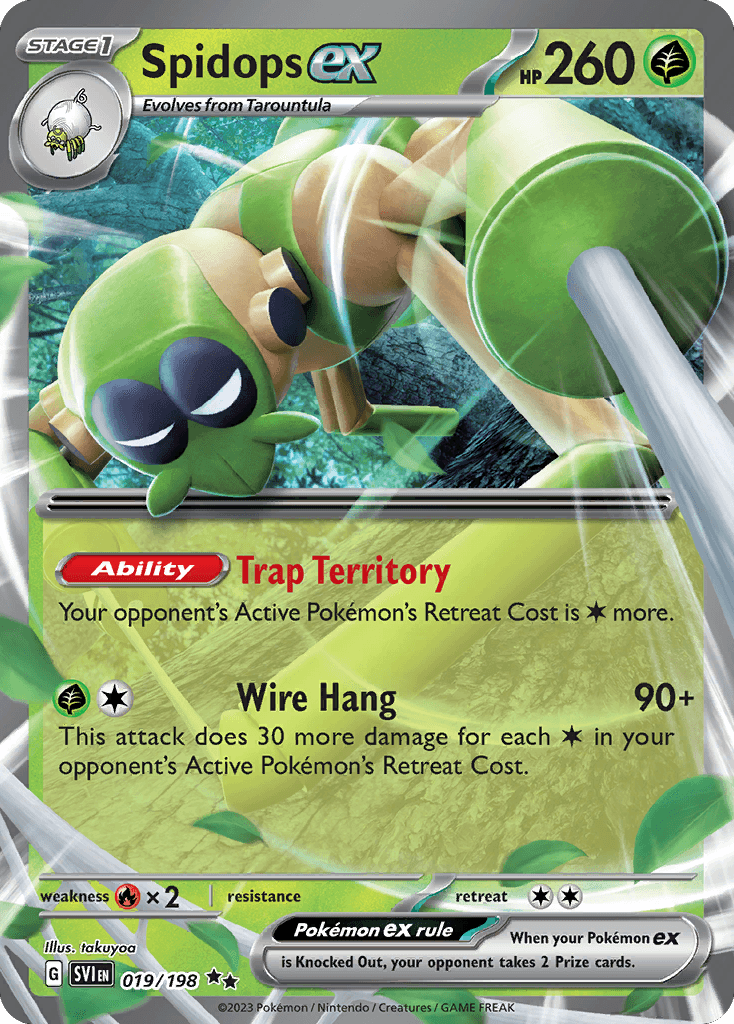Spidops ex Scarlet & Violet card