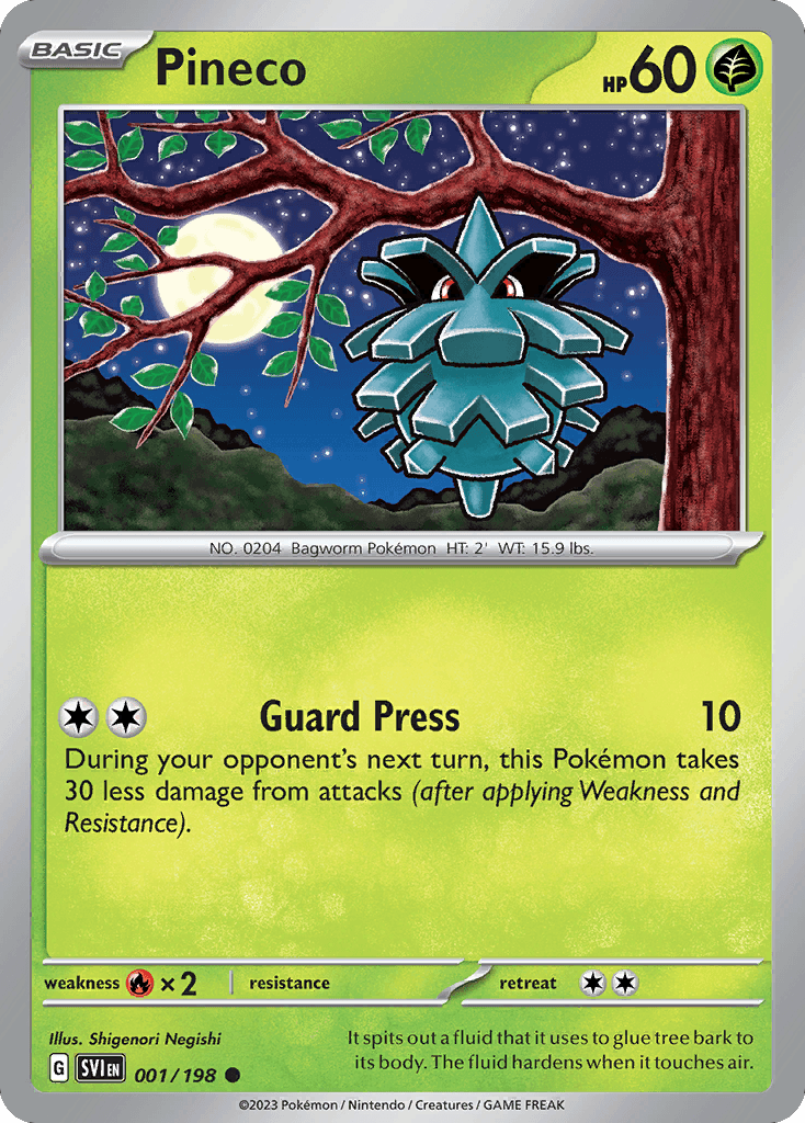 Pineco Scarlet & Violet card