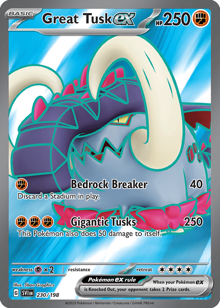Great Tusk ex Scarlet & Violet card
