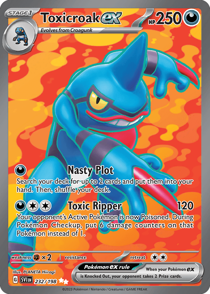 Toxicroak ex Scarlet & Violet card