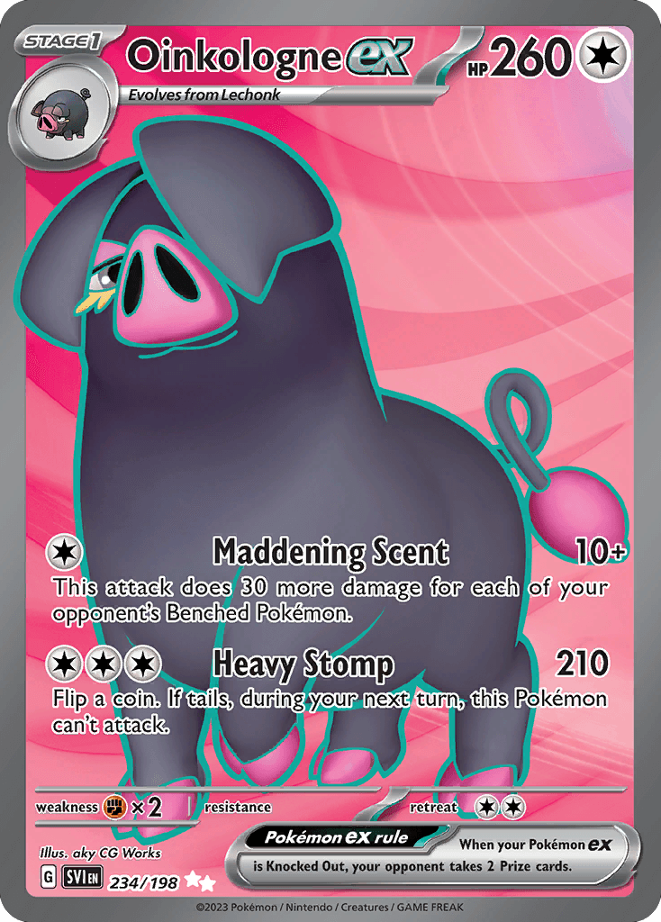 Oinkologne ex Scarlet & Violet card