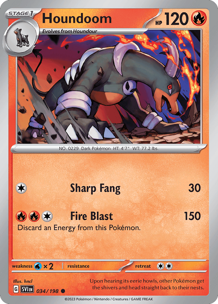 Houndoom 宝可梦 card