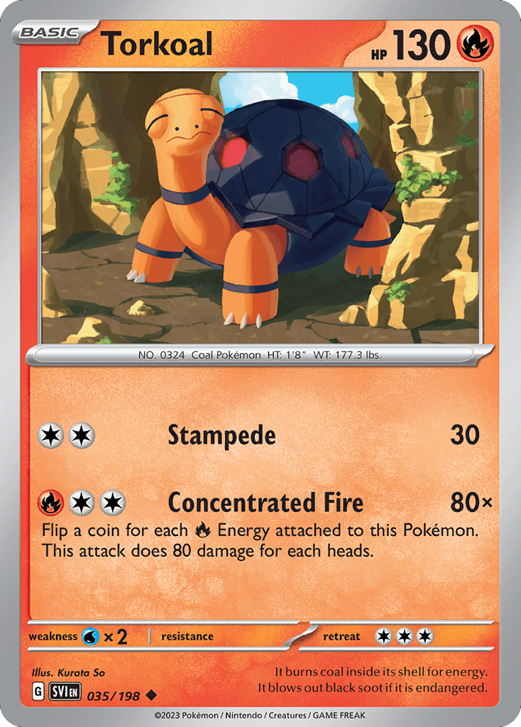 Torkoal Scarlet & Violet card