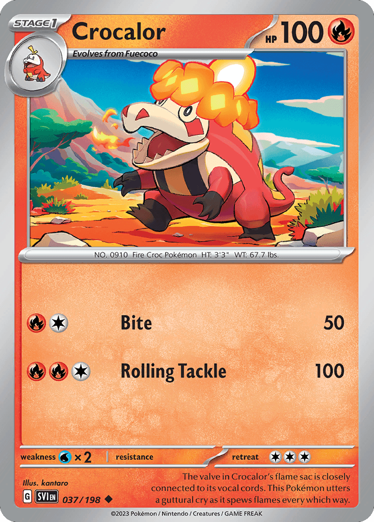 Crocalor Scarlet & Violet card