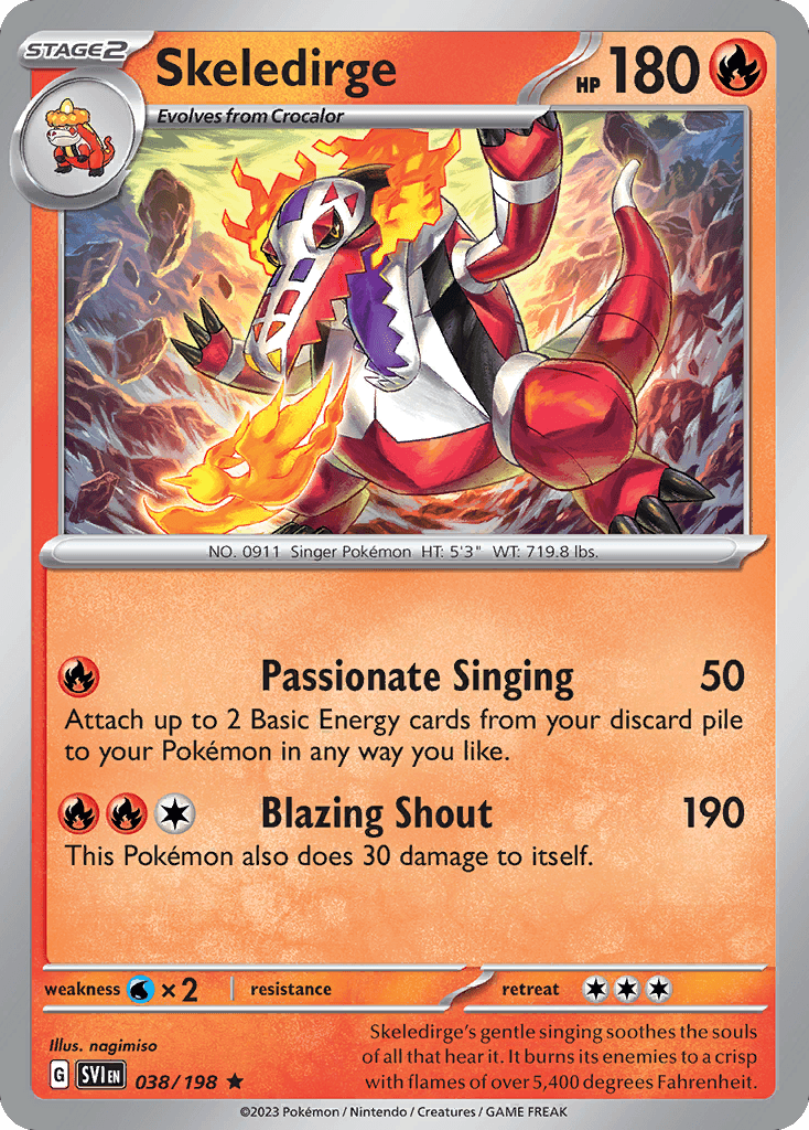 Skeledirge Scarlet & Violet card