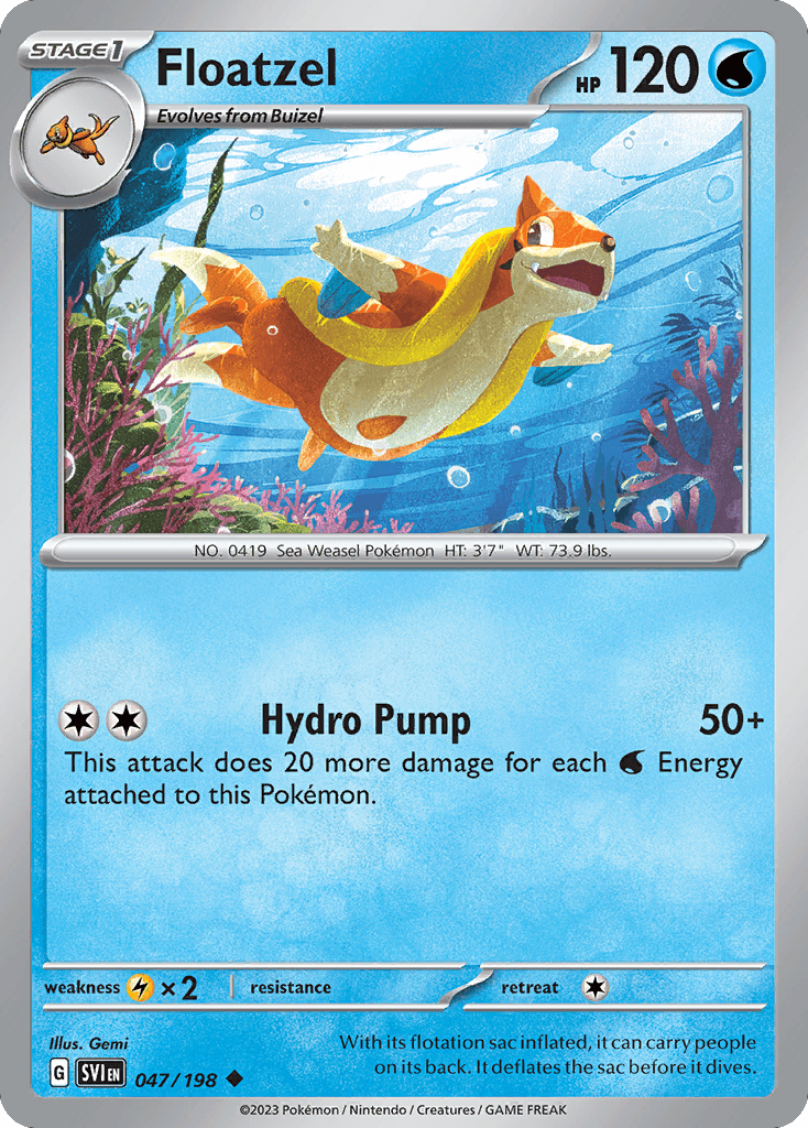 Floatzel Scarlet & Violet card