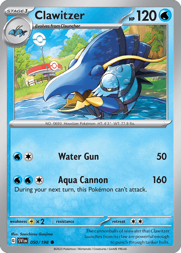 Clawitzer Scarlet & Violet card