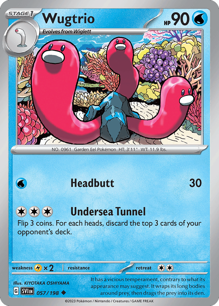 Wugtrio Scarlet & Violet card