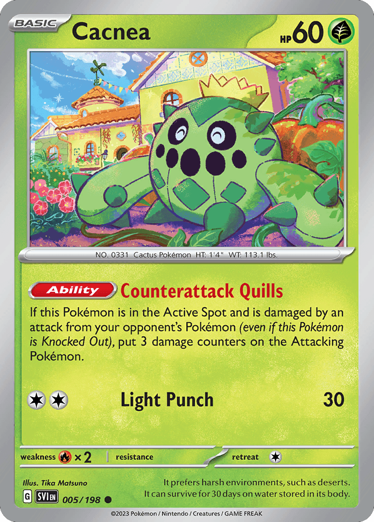 Cacnea Scarlet & Violet card