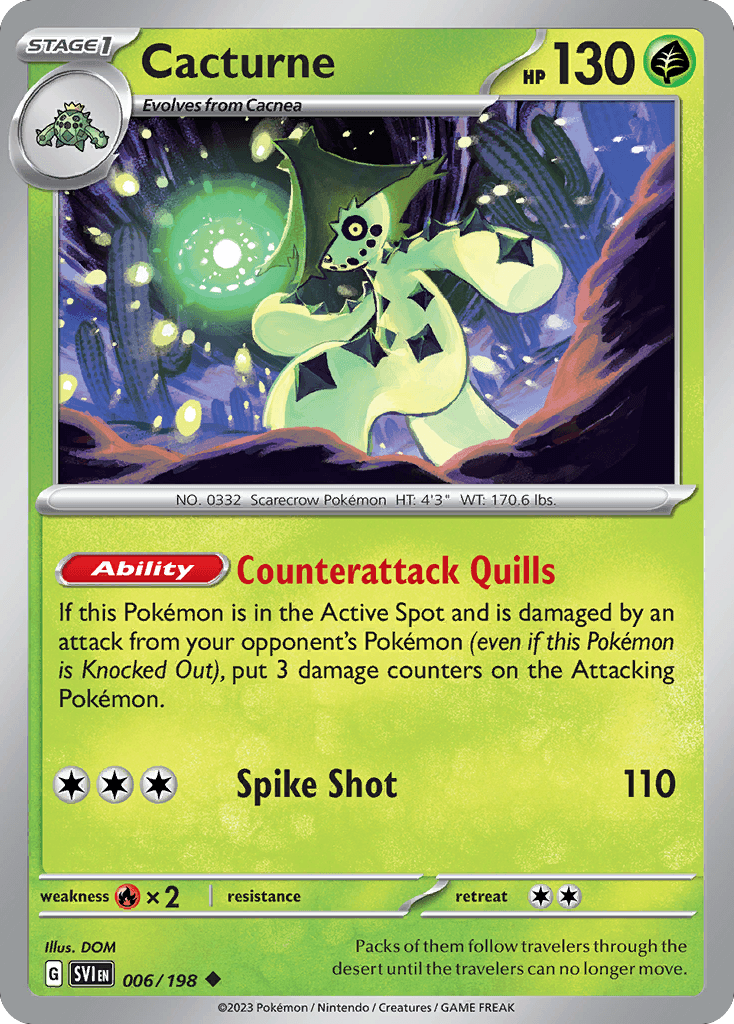 Cacturne Scarlet & Violet card