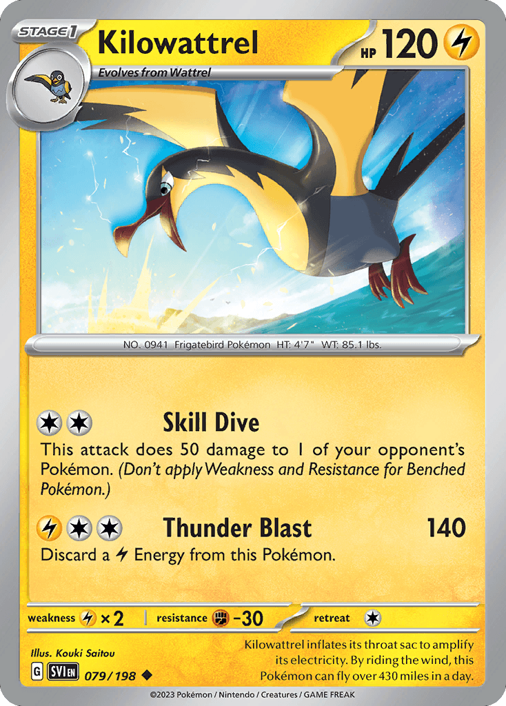Kilowattrel Scarlet & Violet card
