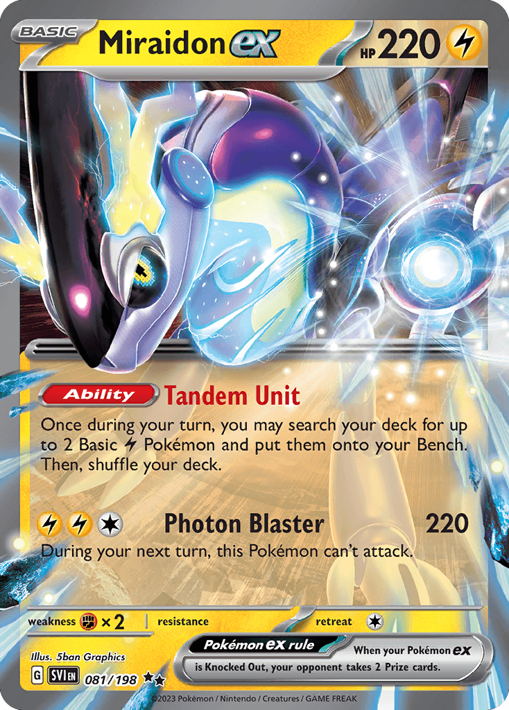 Miraidon ex Scarlet & Violet card