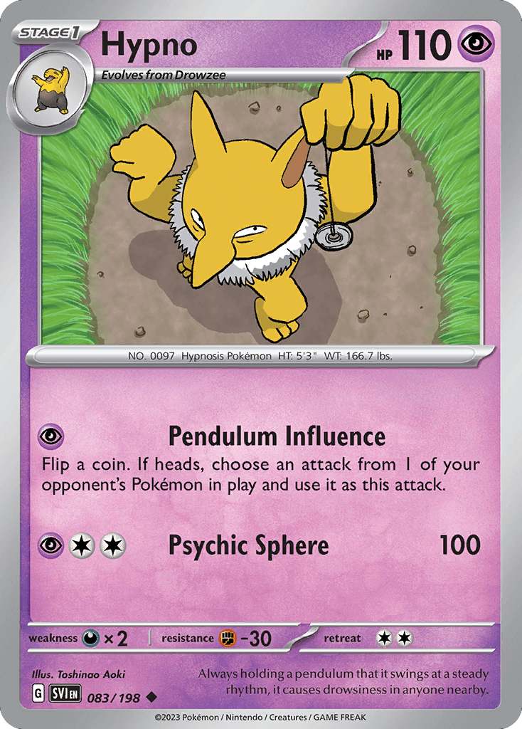 Hypno 宝可梦 card