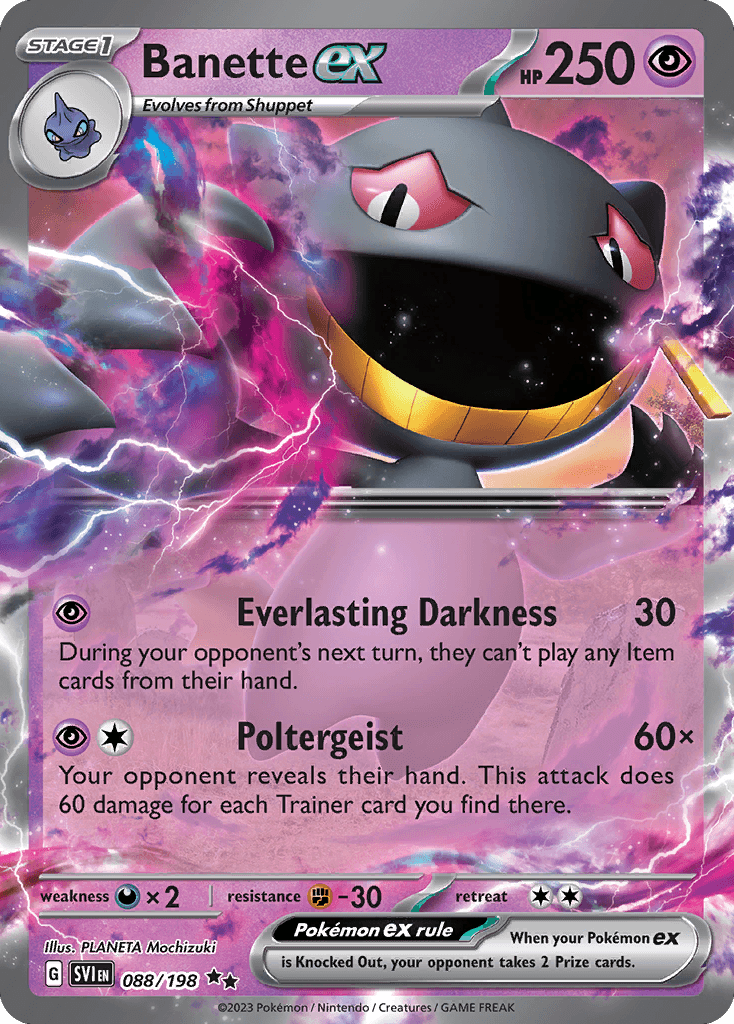 Banette ex Scarlet & Violet card
