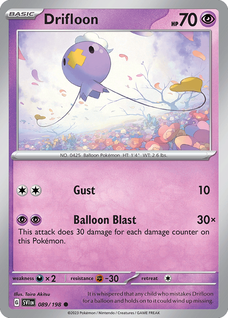 Drifloon Scarlet & Violet card