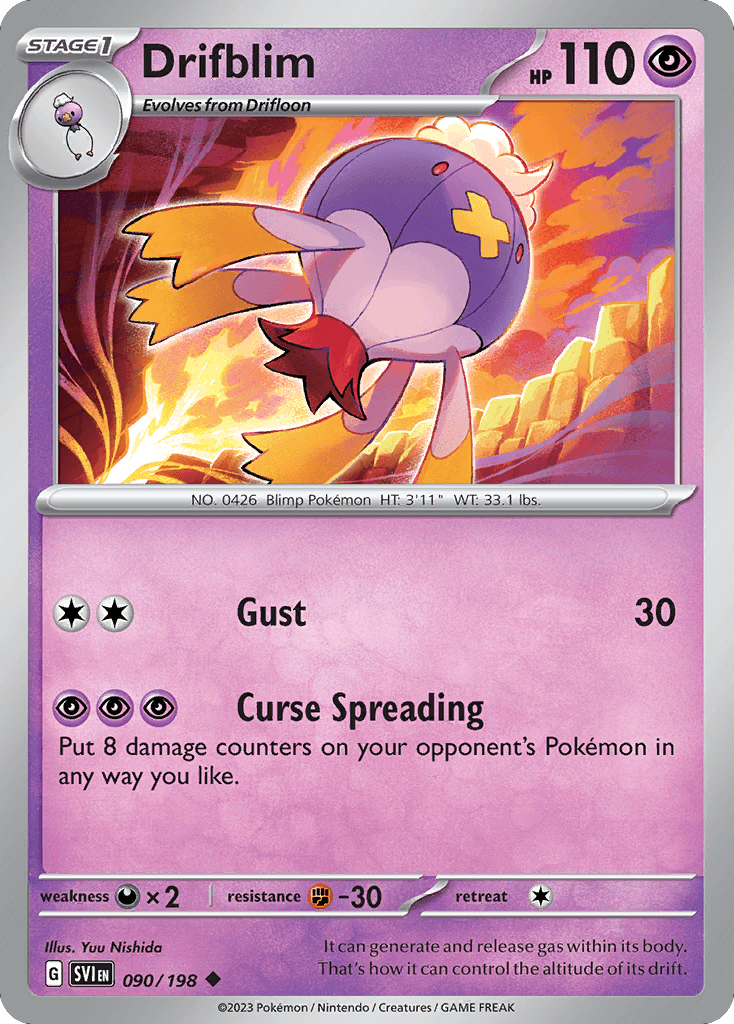 Drifblim Scarlet & Violet card
