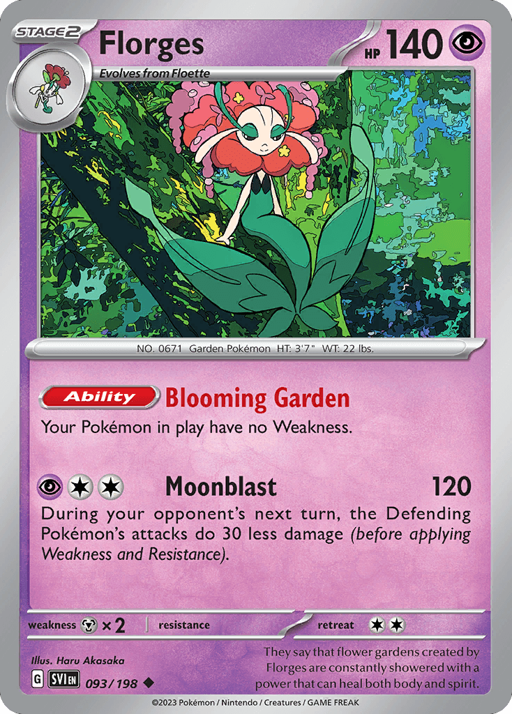 Florges Scarlet & Violet card