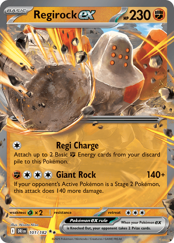 Regirock ex Destined Rivals card