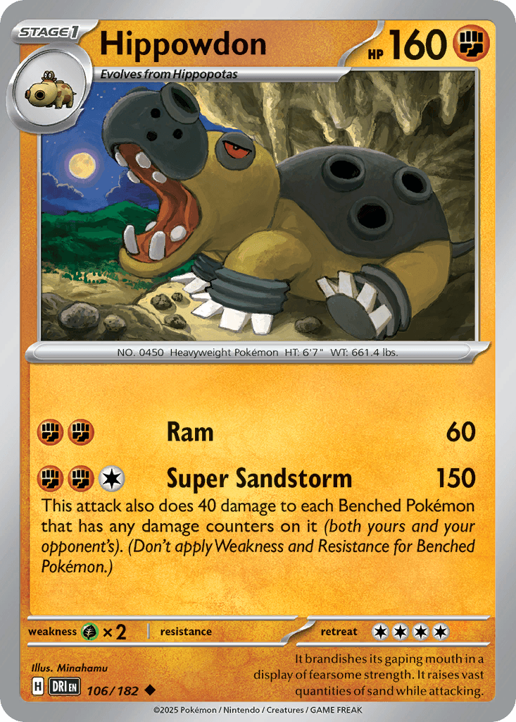 Hippowdon Destined Rivals card
