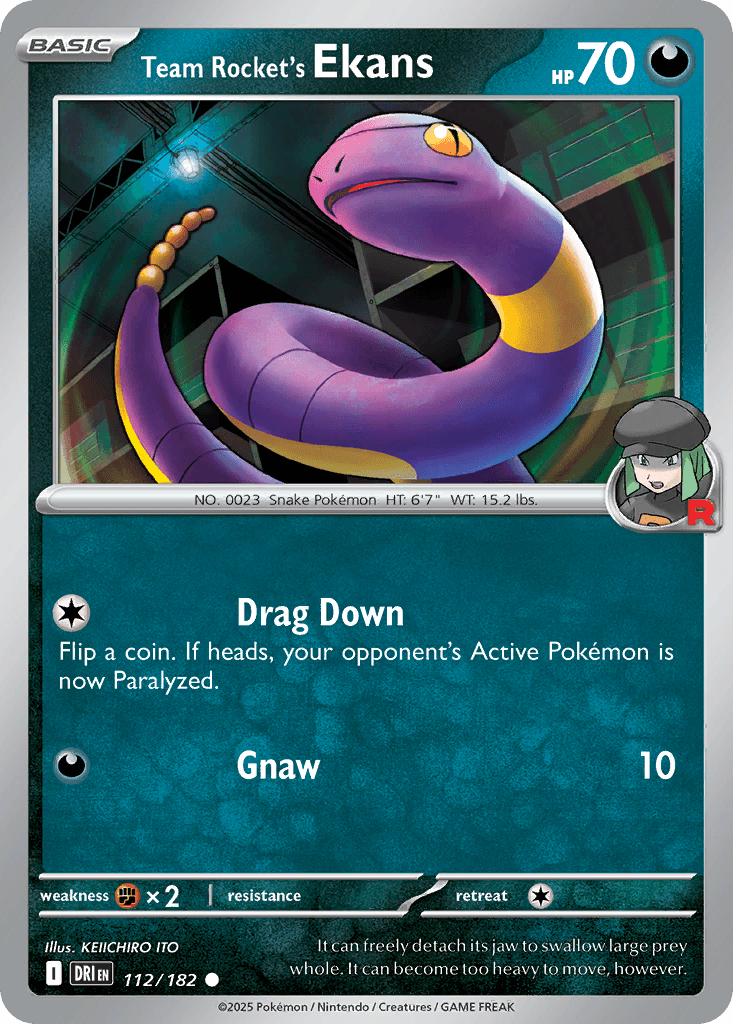 Team Rocket's Ekans Destined Rivals card