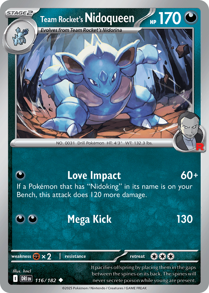 Team Rocket's Nidoqueen Destined Rivals card