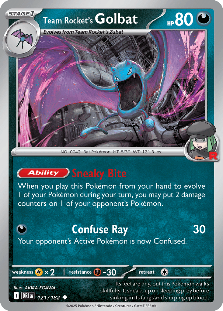 Team Rocket's Golbat Destined Rivals card