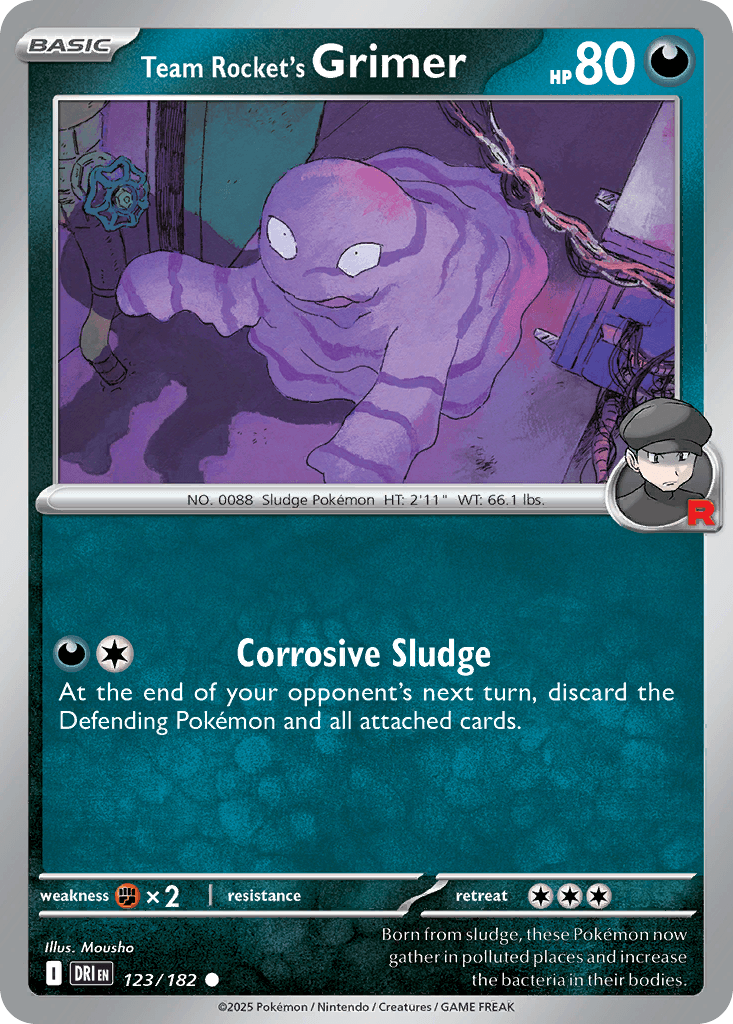 Team Rocket's Grimer Destined Rivals card