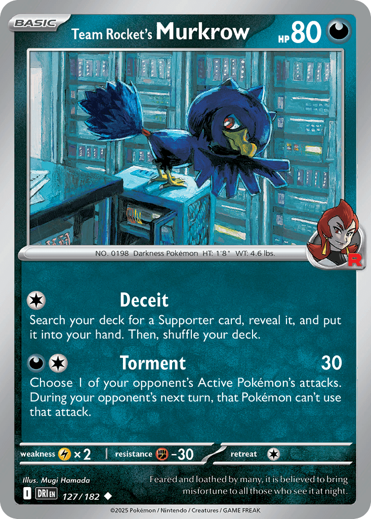Team Rocket's Murkrow Destined Rivals card