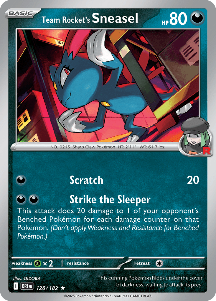 Team Rocket's Sneasel Destined Rivals card
