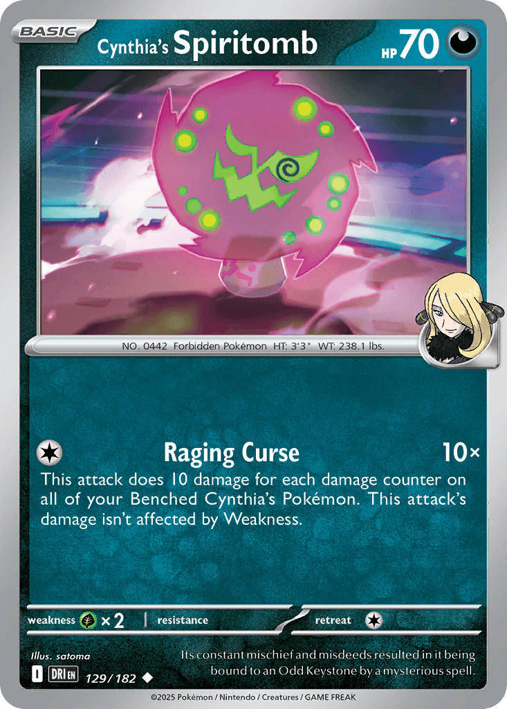 Cynthia's Spiritomb Destined Rivals card