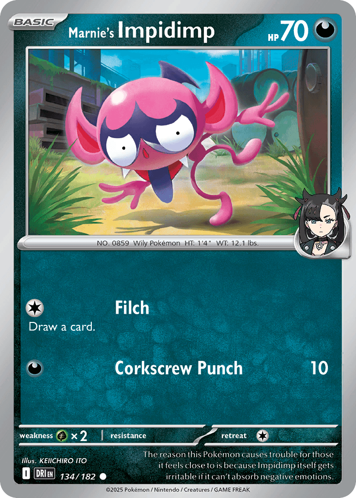 Marnie's Impidimp Destined Rivals card