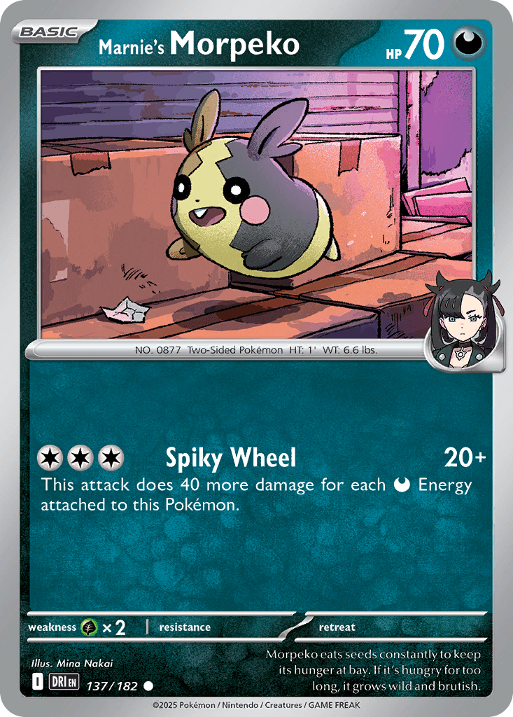Marnie's Morpeko Destined Rivals card