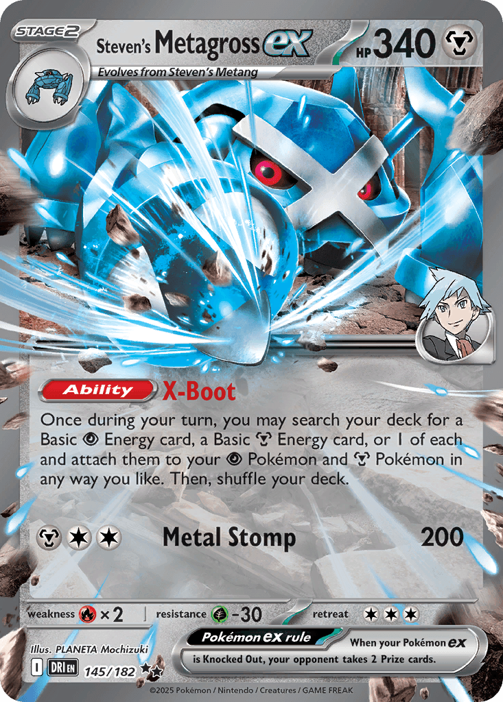 Steven's Metagross ex Destined Rivals card