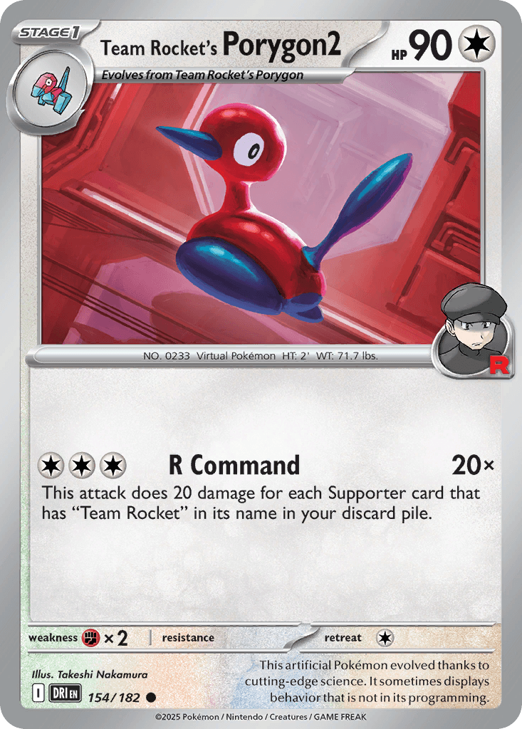 Team Rocket's Porygon2 Destined Rivals card