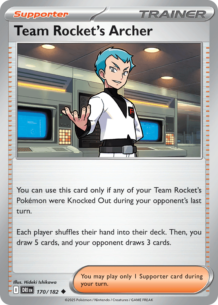 Team Rocket's Archer Destined Rivals card