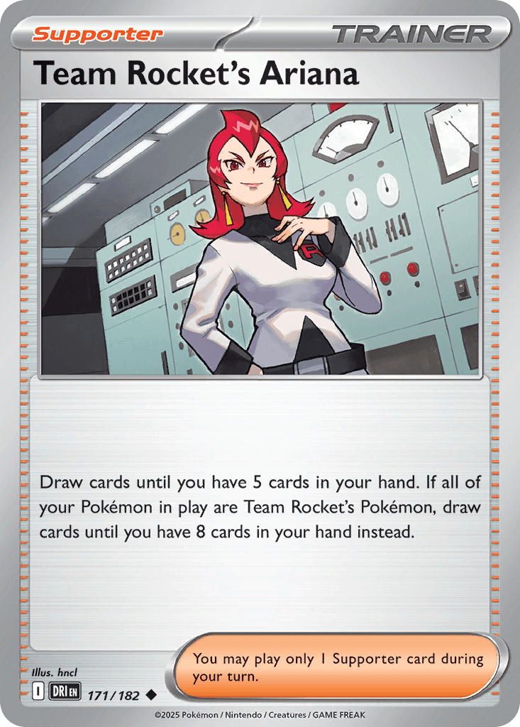 Team Rocket's Ariana Destined Rivals card