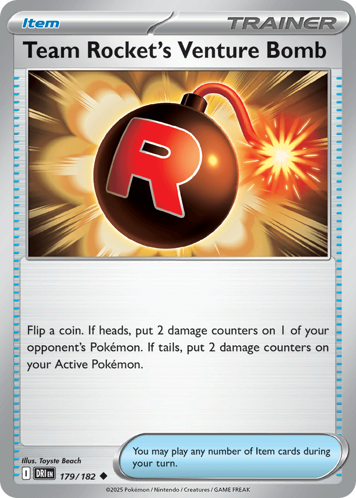 Team Rocket's Venture Bomb Destined Rivals card