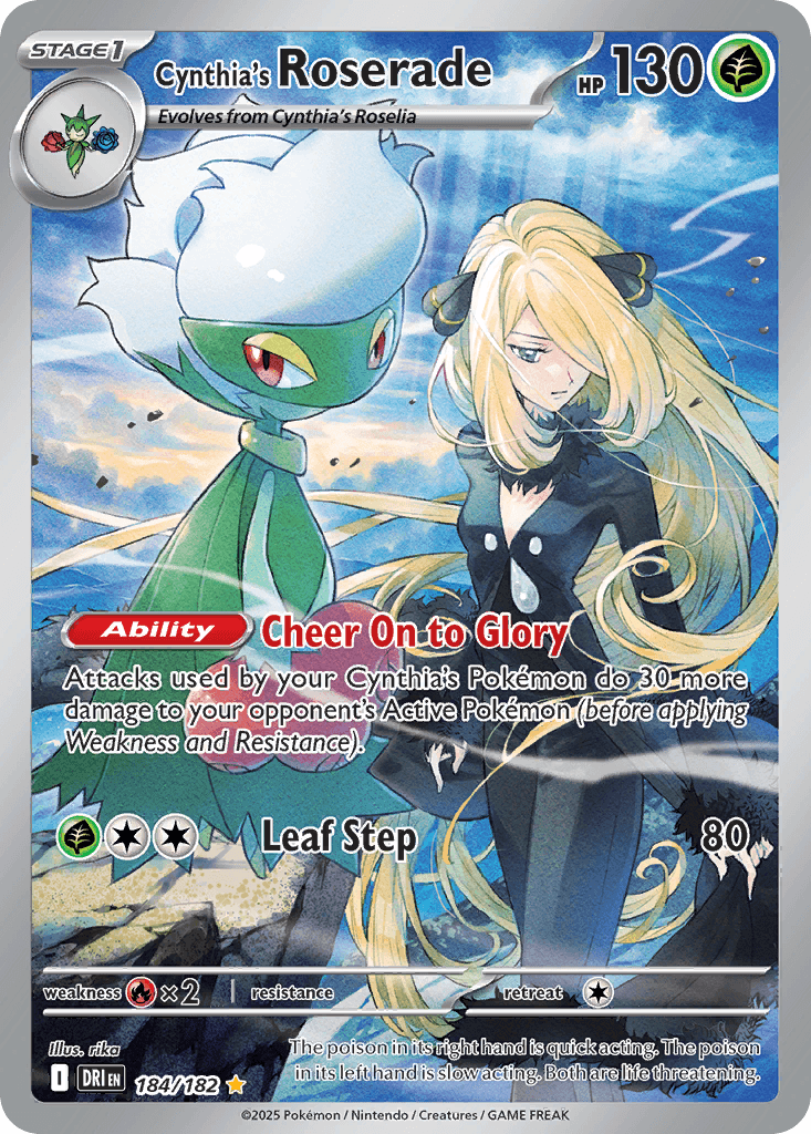 Cynthia's Roserade Destined Rivals card