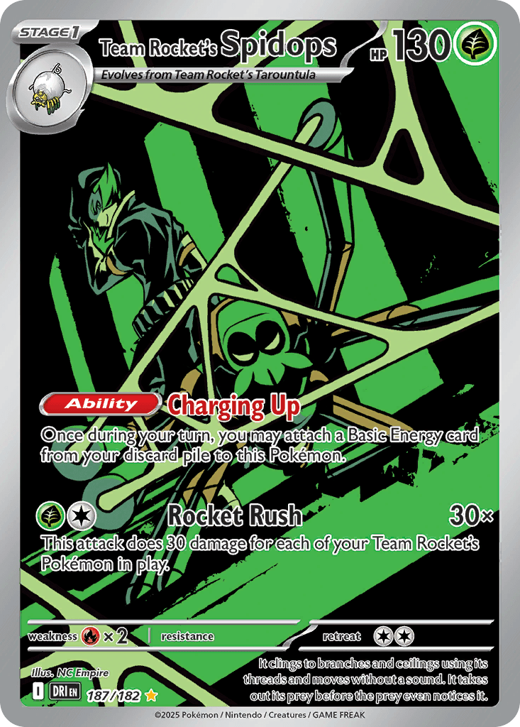 Team Rocket's Spidops Destined Rivals card