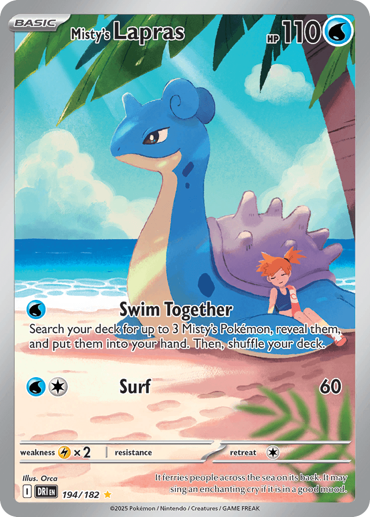 Misty's Lapras Destined Rivals card