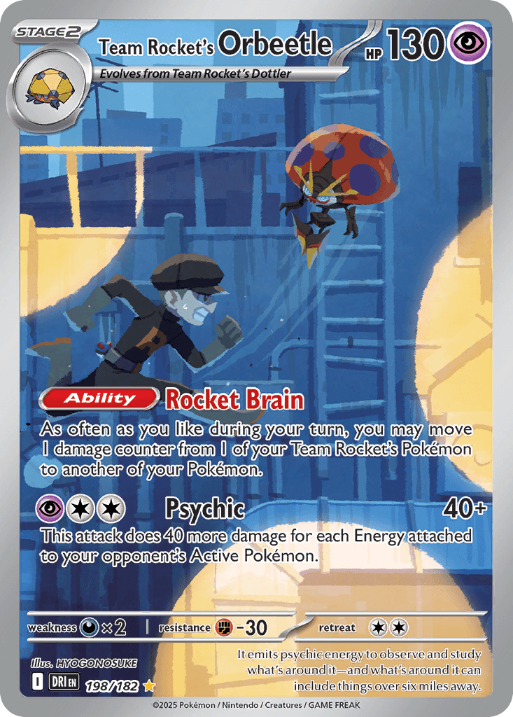 Team Rocket's Orbeetle Destined Rivals card