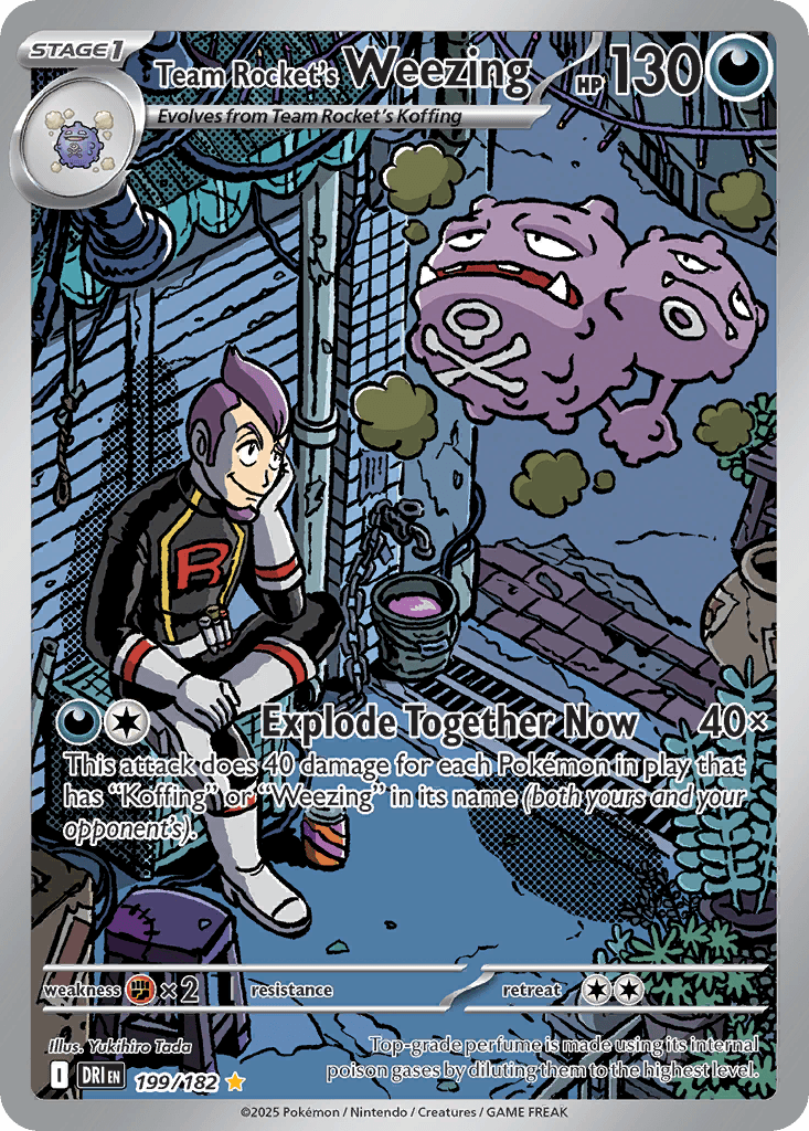 Team Rocket's Weezing Destined Rivals card