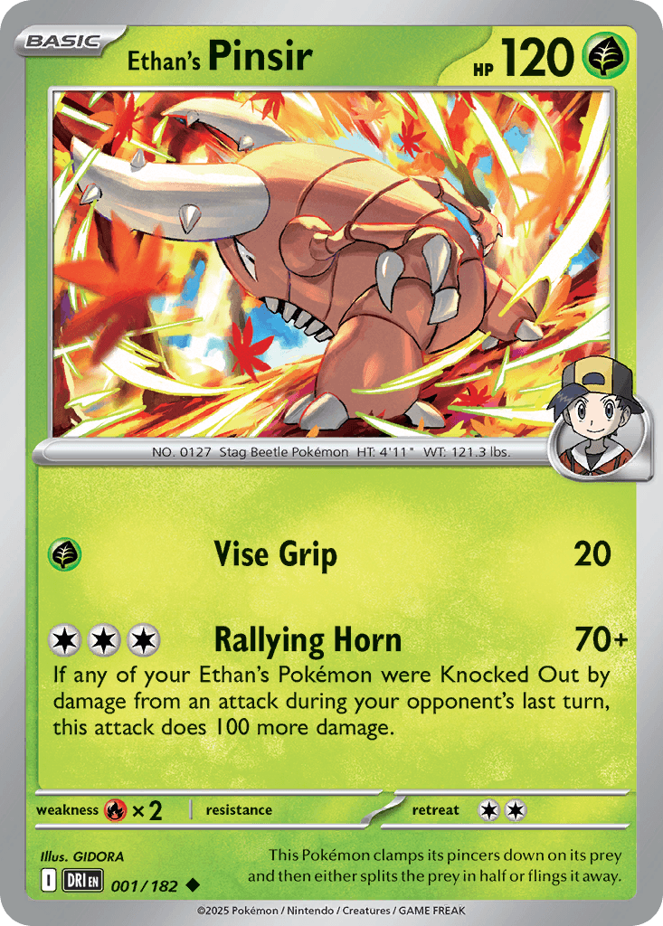 Ethan's Pinsir Destined Rivals card